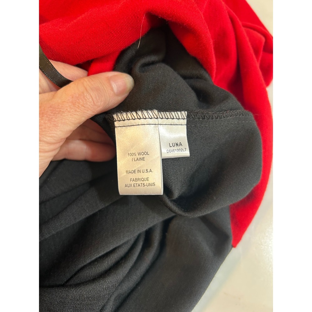 Dick & Jayne Los Angeles Red Wool Blend Utility Jacket Funnel Neck Size M 44700